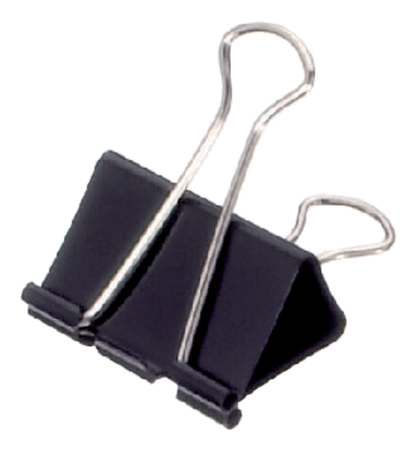Papierklem MAUL 213 Foldback 40mm zwart 12 stuks