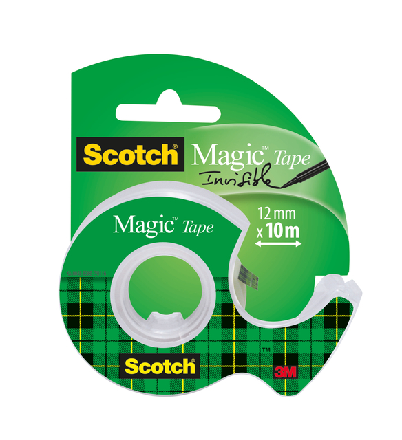 Ruban adhésif Scotch Magic 810 10mx12mm invisible + dévidoir