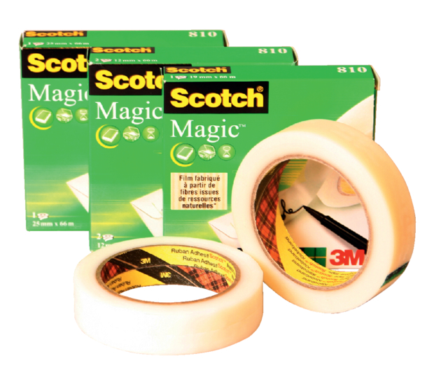 Plakband Scotch Magic 810 12mmx33m onzichtbaar mat