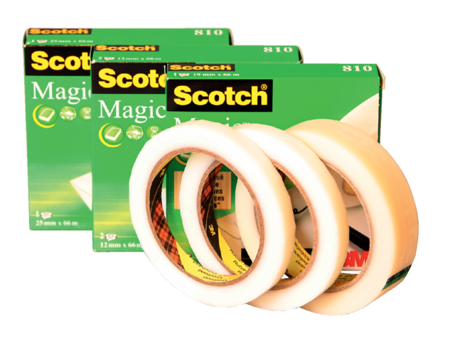 Plakband Scotch Magic 810 25mmx66m onzichtbaar mat