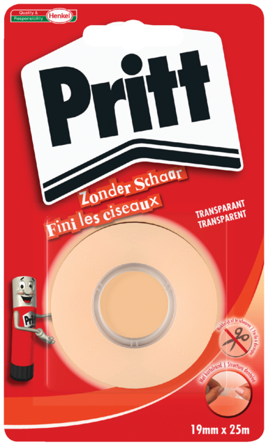 Plakband Pritt 19mmx25m tape zonder schaar