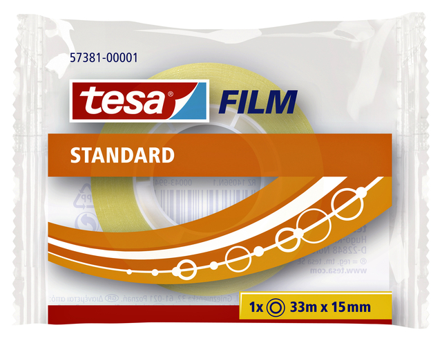 Ruban adhésif tesafilm® Standard 33m15mm transparent
