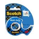 Plakband Scotch 19mmx16.5m Wall Safe + handdispenser