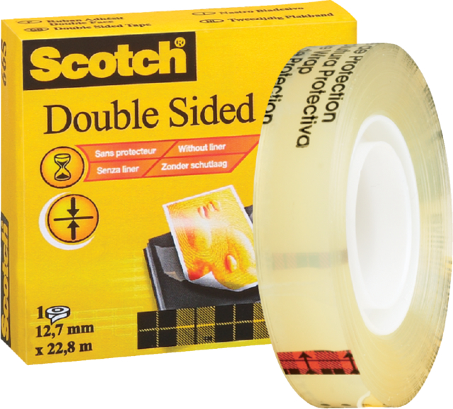 Plakband Scotch 665 12mmx22.8m dubbelzijdig