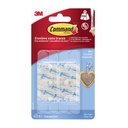 Crochet adhésif Command mini avec bande de fixation transparent 6 pièces
