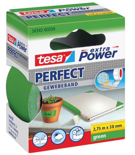 Textieltape tesa® extra Power Perfect 2.75mx38mm groen