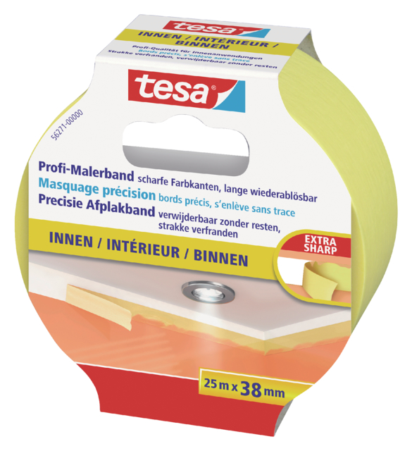 Afplaktape tesa®  Professional 25mx38mm geel