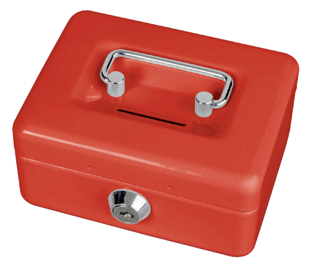 Coffret caisse MAUL avec fente tirelire 125x95x60mm rouge