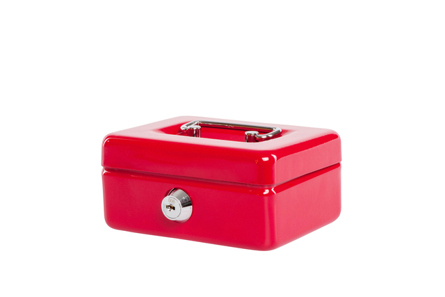 Coffret caisse MAUL avec fente tirelire 125x95x60mm rouge