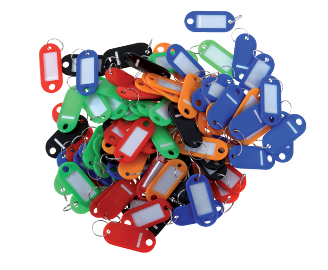 Porte-clés Pavo en plastique assorti 100 pièces