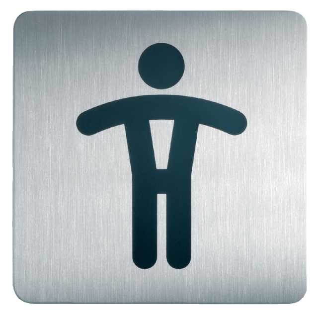 Pictogramme Durable 4954 toilettes hommes carré 150mm