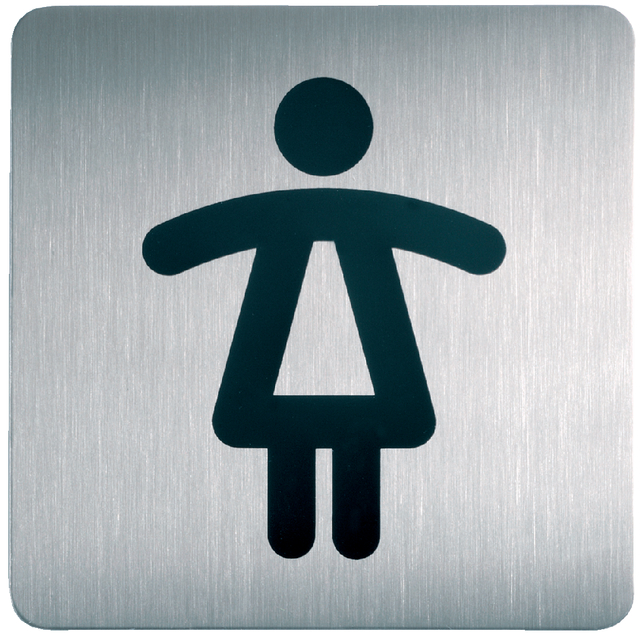 Pictogramme Durable 4956 Toilettes femmes carré 150mm
