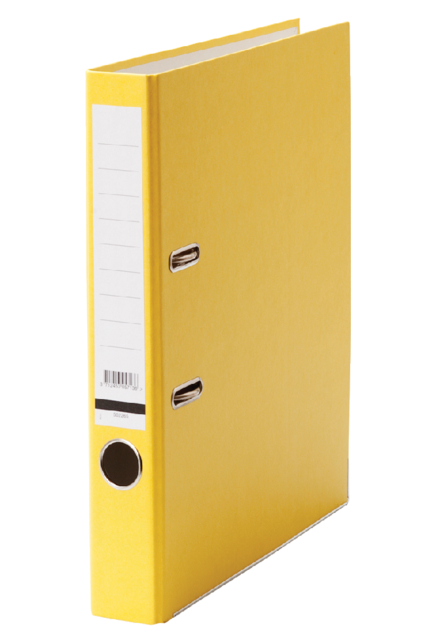 Classeur à levier Qbasic A4 50mm carton jaune