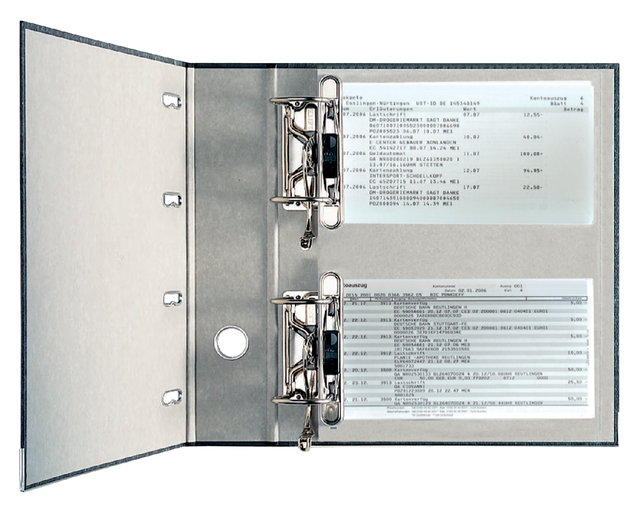 Classeur Leitz 1092 bancaire 2 mécanismes A4 75mm carton noir