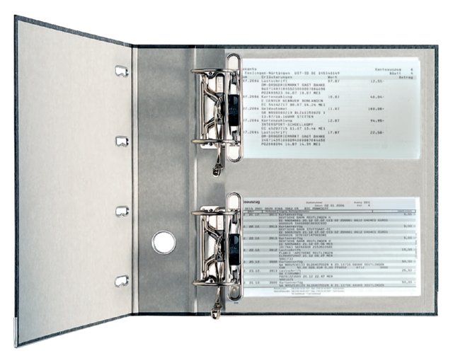 Classeur Leitz 1092 bancaire 2 mécanismes A4 75mm carton noir