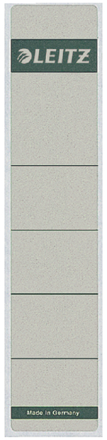 Etiquette dorsale Leitz Small./courte 39x192mm adhésive gris 10 pièces