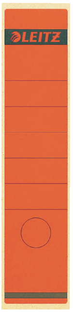 Rugetiket Leitz breed/lang 62x285mm zelfklevend rood 10 stuks