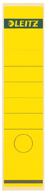Etiquette dorsale Leitz Large/longue 62x285mm adhésive jaune 10 pièces