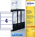 Etiquette dorsale Avery Large 62x192mm adhésive blanc 25 feuilles