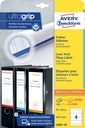 Etiquette dorsale Avery Zwecform Large 59x192mm adhésive blanc 25 feuilles