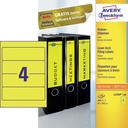 Etiquette dorsale Avery Large 61x192mm adhésive jaune 100 feuilles