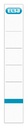 Rug-insteekkaart Elba smal 30x190mm wit 10 stuks