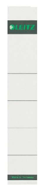 Etiquette dorsale Leitz Smal 32x191mm à insérer gris 10 pièces