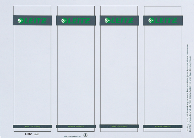 Etiquette dorsale Leitz Large 56x190mm à insérer blanc 100 pièces