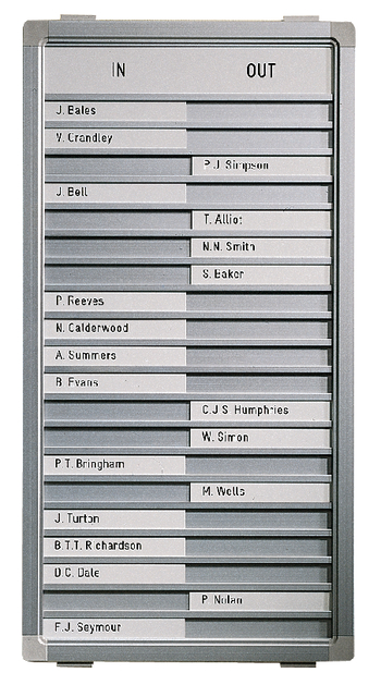 Tableau de présence Legamaster 540x260mm 20 noms