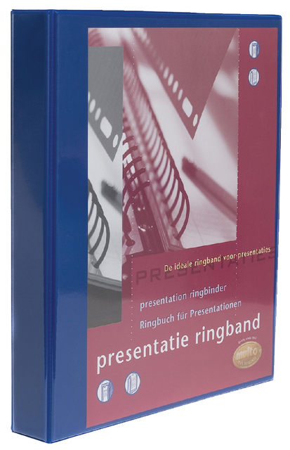 Presentatieringband Multo A4 23-rings O-mech 25mm blauw