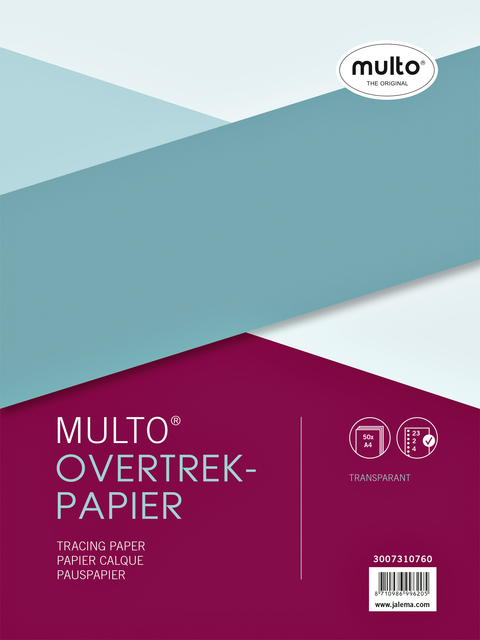 Intérieur Multo papier calque A4 23 perforations 50 feuilles