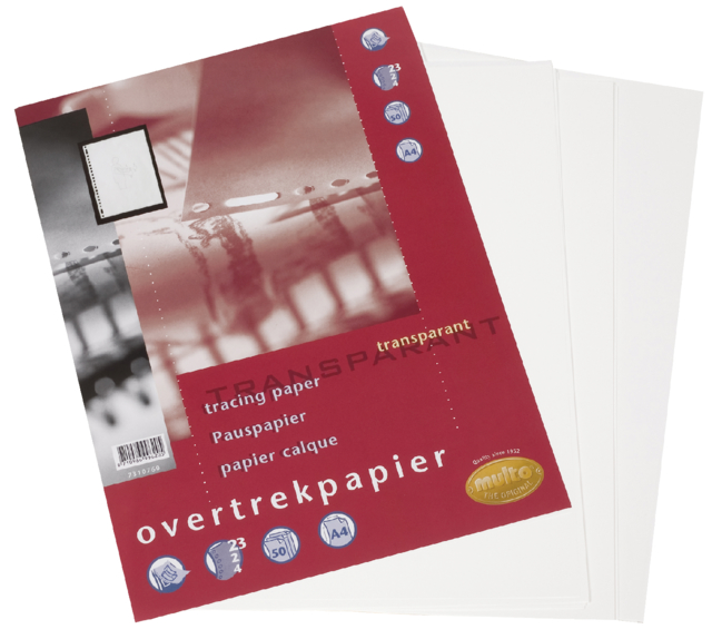 Intérieur Multo papier calque A4 23 perforations 50 feuilles