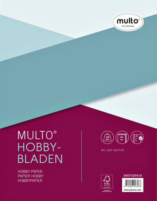 Intérieur Multo papier hobby A4 23 perforations 20 feuilles
