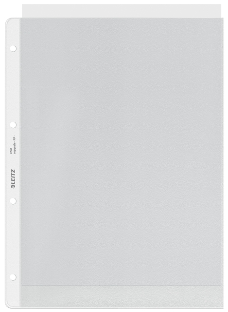 Pochette Leitz Premium Copy safe A4 4 perforations PP 0,12mm transparent 100 pièces