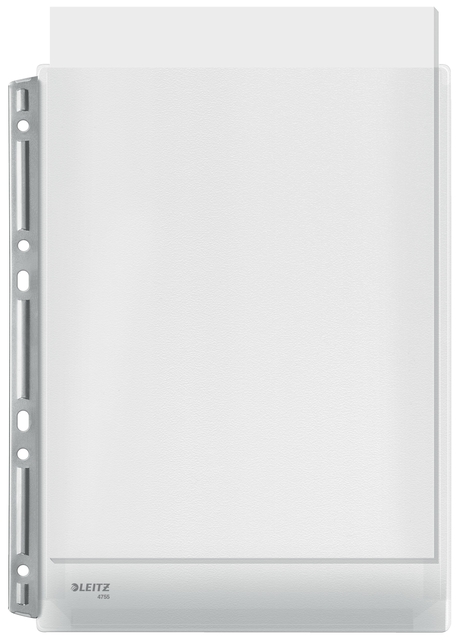 Harmonica showtas Leitz Premium 0.17mm metalen perforatiestrip copy safe A4 glashelder 3 stuks
