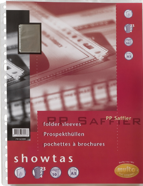 Showtas Multo 23-gaats PP 0.08mm nerf  10 stuks