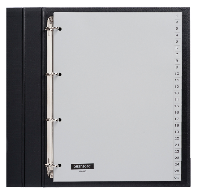 Intercalaire Quantore 4 perforations numéro 1-52 PP gris