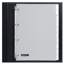 Intercalaire Quantore 4 perforations 5 onglets à fenêtre gris PP