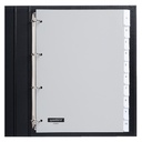 Intercalaire Quantore 4 perforations 10 onglets+fenêtre PP gris