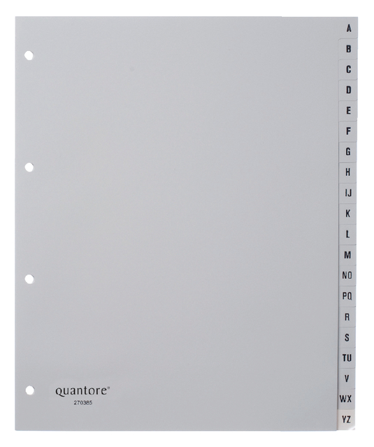 Intercalaire Quantore A4 4 perforations 20 onglets A-Z Extra Large PP