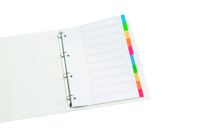 Intercalaire Quantore 4 perforations 10 onglets carton blanc