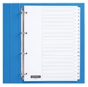 Intercalaire Quantore 4 perforations 20 onglets A-Z carton blanc
