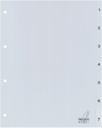 Intercalaire Kangaro G407C A4 4 perforations numéro 1-7 PP gris