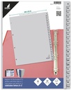 Intercalaire Kangaro G420AZ-B A4 4 perforations 20 onglets A-Z Large PP gris