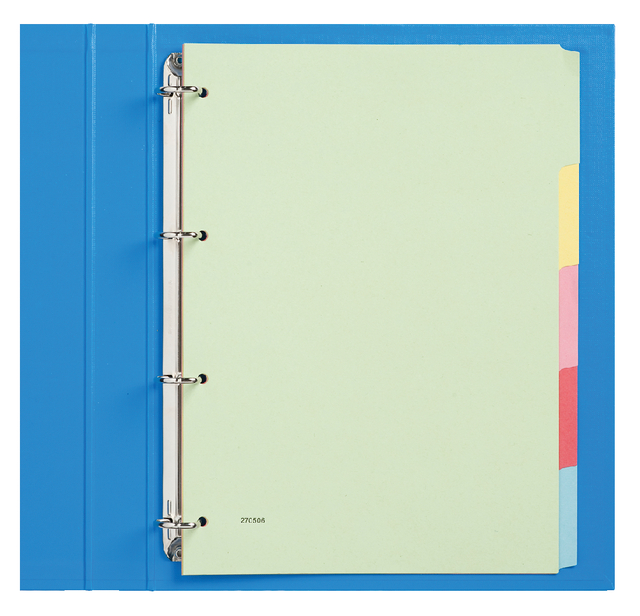 Tabbladen Qbasic 4-gaats 5-delig assorti karton