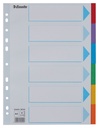 Tabbladen Esselte Standaard A4 6-delig karton 11-rings met voorblad assorti