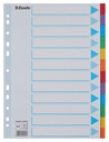Intercalaire Esselte Standart A4 12 onglets 11 perf carton assorti