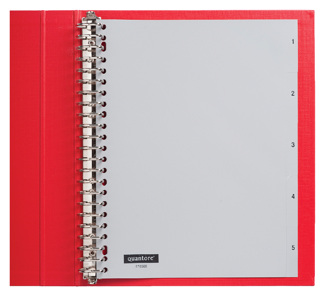 Intercalaire Quantore 23 perforation numéro 1-5 PP gris