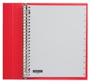 Intercalaire Quantore 23 perforations numéro 1-12 extra large PP gris