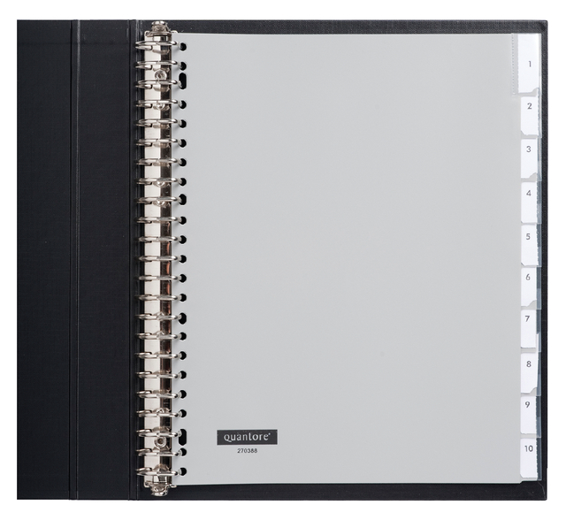 Intercalaires Quantore 23 perforations 10 onglets+fenêtre Extra Large PP